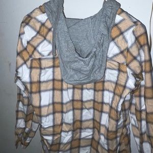 Hooded flannel for ladies